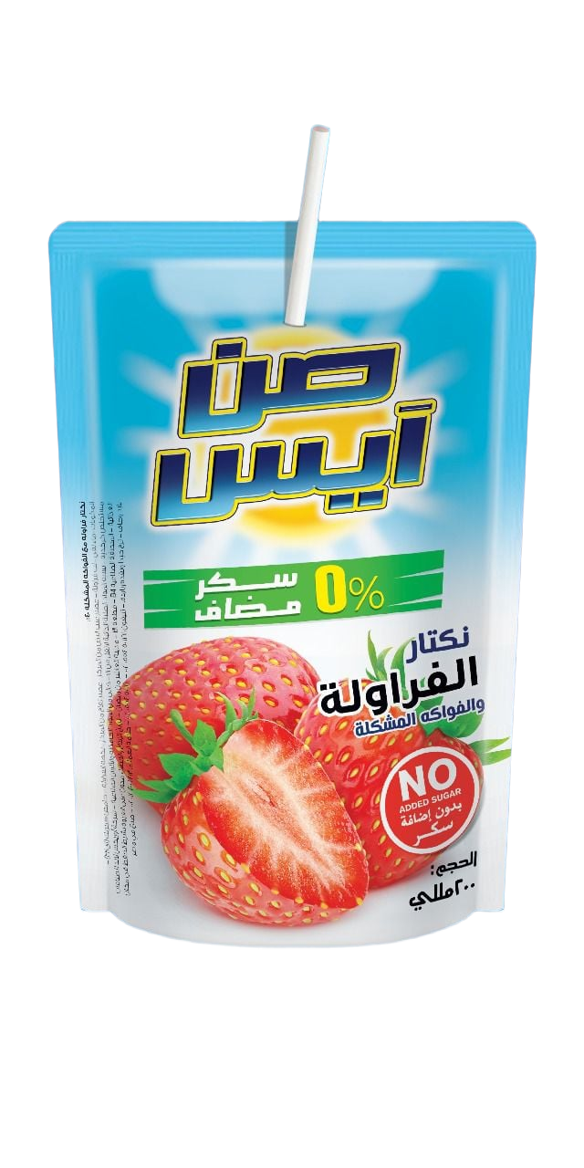 نكتار فراوله بدون اضافه سكر